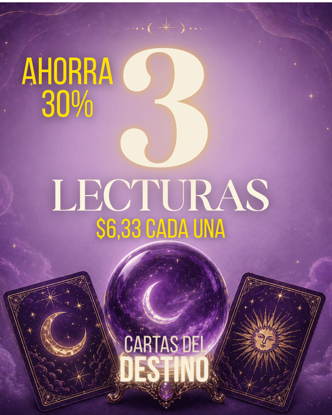 Cartas del Destino 3 lecturas